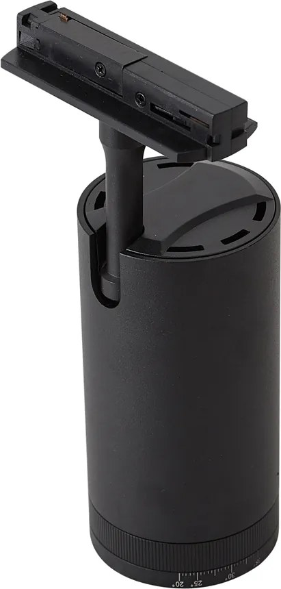 Moderne spot zwart voor railsysteem 1-fase incl. LED draai- en kantelbaar - Iconic Zoom