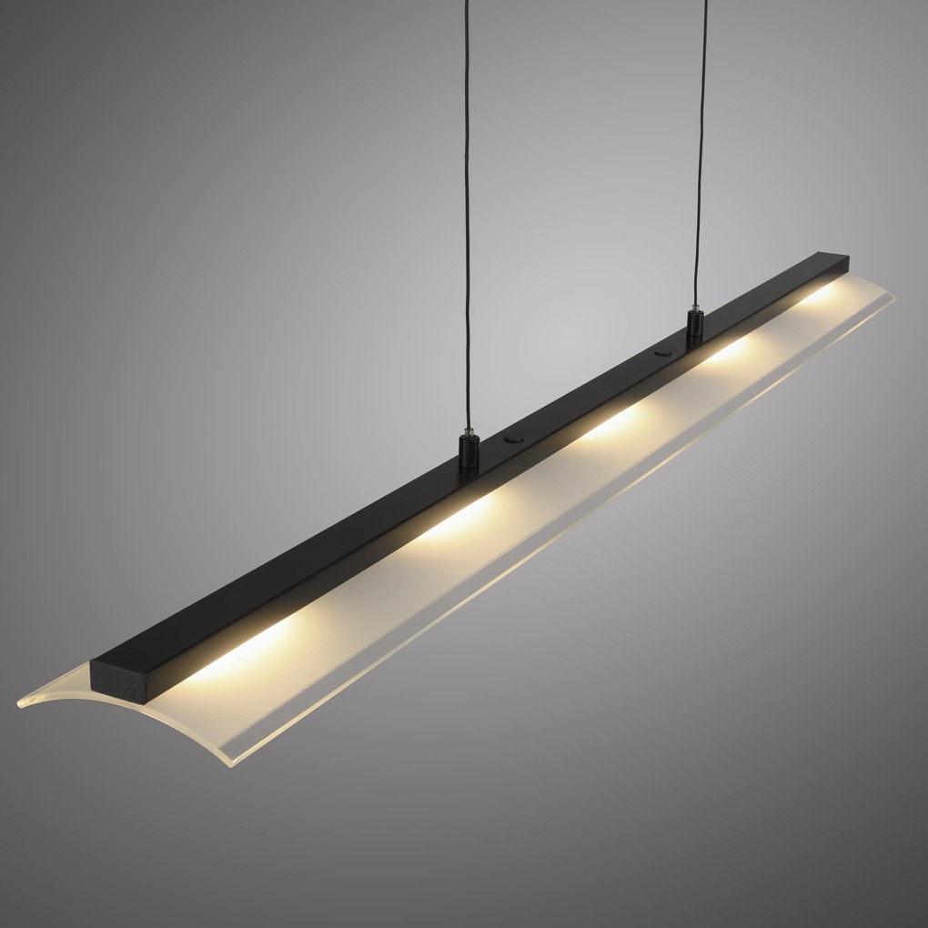 Design hanglamp zwart incl. LED 3-staps dimbaar easylift - Nele Binnenverlichting Lamp