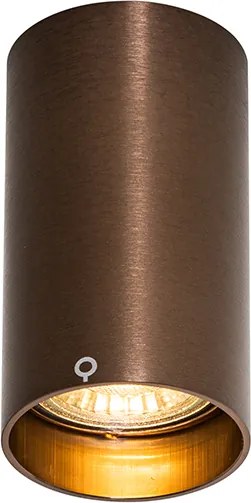 Smart opbouwspot donkerbrons incl. Wifi GU10 50 mm - Tuba