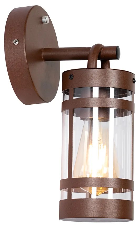 Buiten wandlamp roestbruin IP44 met schemersensor - Ruben