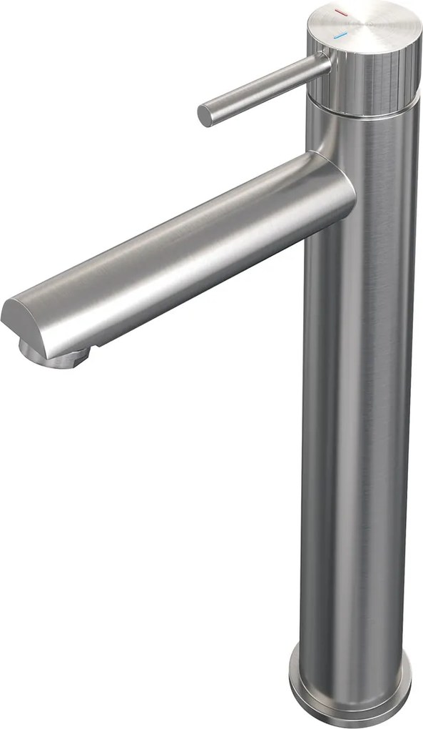 Brauer Stripe verhoogde wastafelkraan model A met ColdStart RVS geborsteld PVD