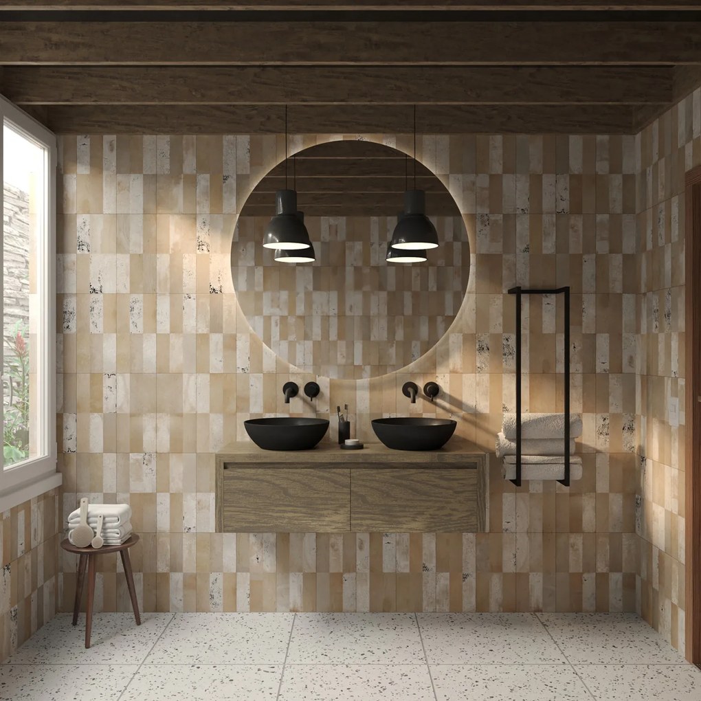 Gliss Design Ares badmeubel 120cm 2 lades ash gray met zwarte waskommen