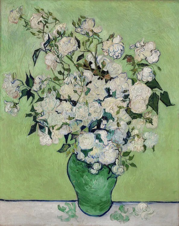 Kunstreproductie Roses (1890), Vincent van Gogh