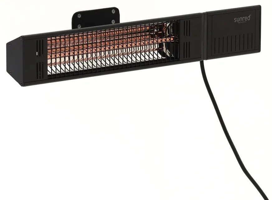 + 10% kassakorting | Terrasverwarmer voor buiten  | Sunred Ultra Fortuna | Aluminium | Zwart | 55x9cm | Kees Smit Tuinmeubelen