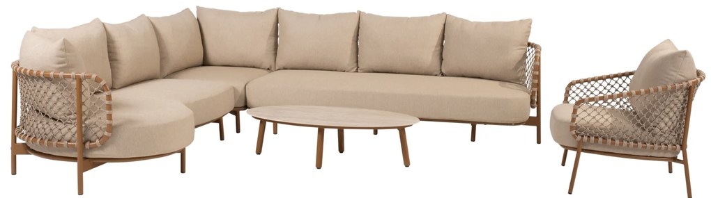 Salute Martinique modulaire hoek loungeset 5 delige keramiek amber 4 Seasons Outdoor