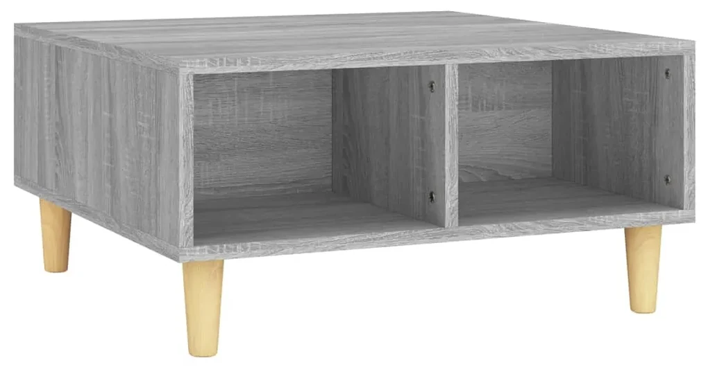 vidaXL Salontafel 60x60x30 cm spaanplaat grijs sonoma eikenkleurig