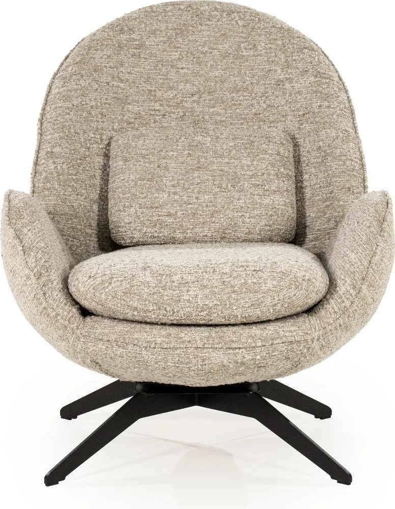 Draaibare Fauteuil Met Voetenbank Taupe