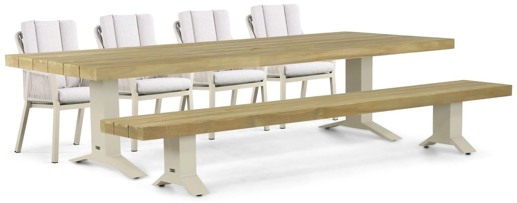 Picknick Set 8 personen 330 cm Aluminium/rope Taupe Lifestyle Garden Furniture Verona/Superior