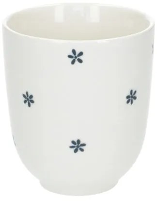 Beker met bloemetjes, organisch, porselein,Ø 7,6 cm