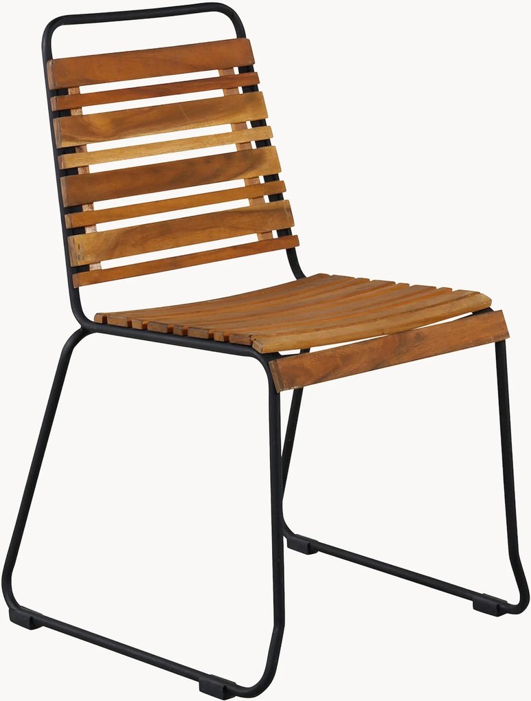 Stapelbare tuinstoelen Bois van acaciahout, 2-delig