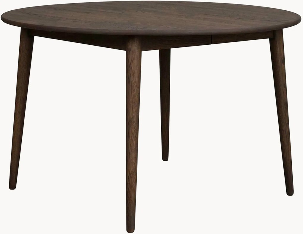 Ronde eettafel Tyler van eikenhout, uitschuifbaar