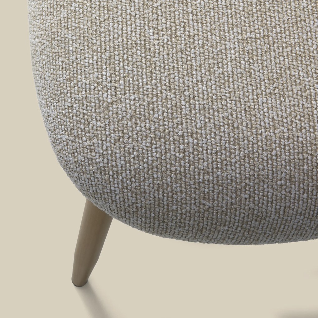 Eiken Eetkamerstoel Met Ronde Rug Creme