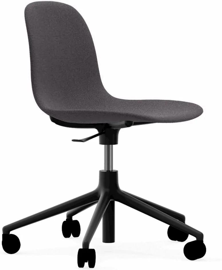 Normann Copenhagen Form Chair Bureaustoel Met Zwart Onderstel Breeze Fusion 4103 Grijs