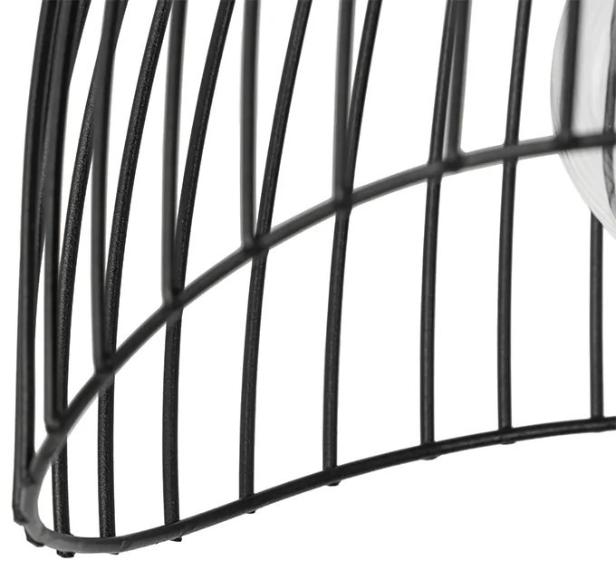 Design plafondlamp zwart draad 20cm - Pua Design E27 rond Binnenverlichting Lamp
