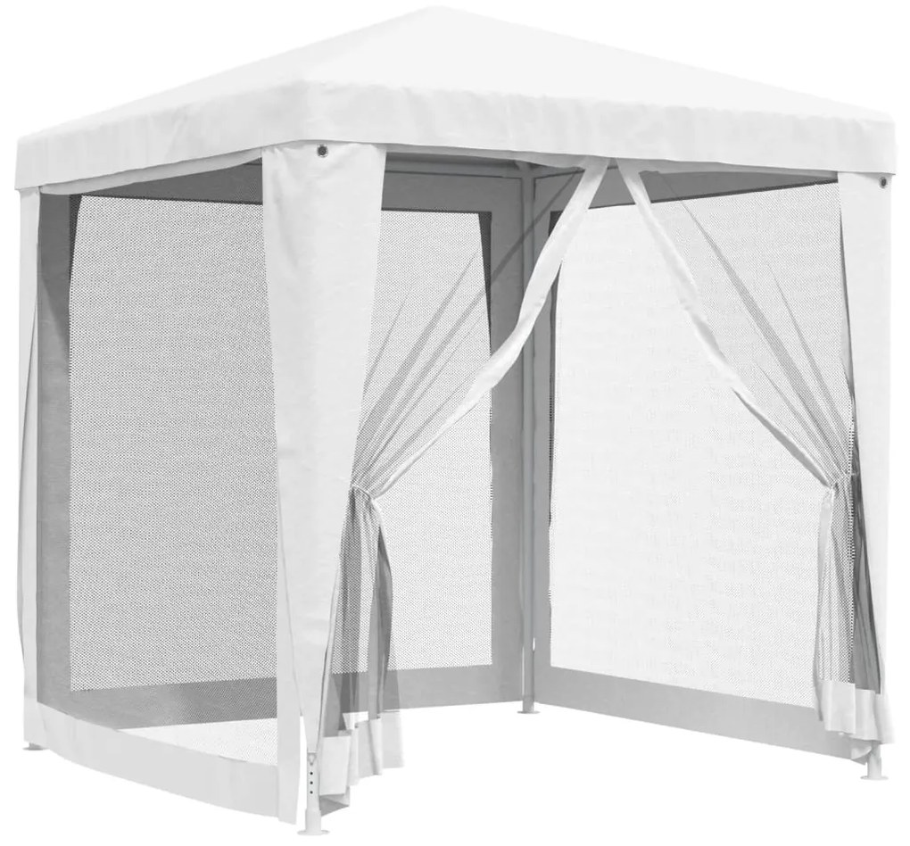 vidaXL Partytent met 4 mesh zijwanden 2x2 m wit