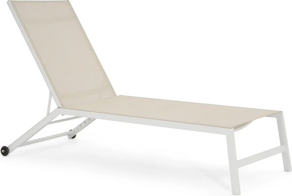 Lifestyle Garden Furniture Lento Ligbed Verstelbaar Textileen Wit