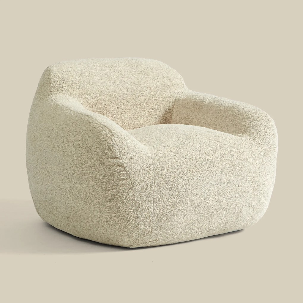Zachte Fauteuil Zandkleur Stof