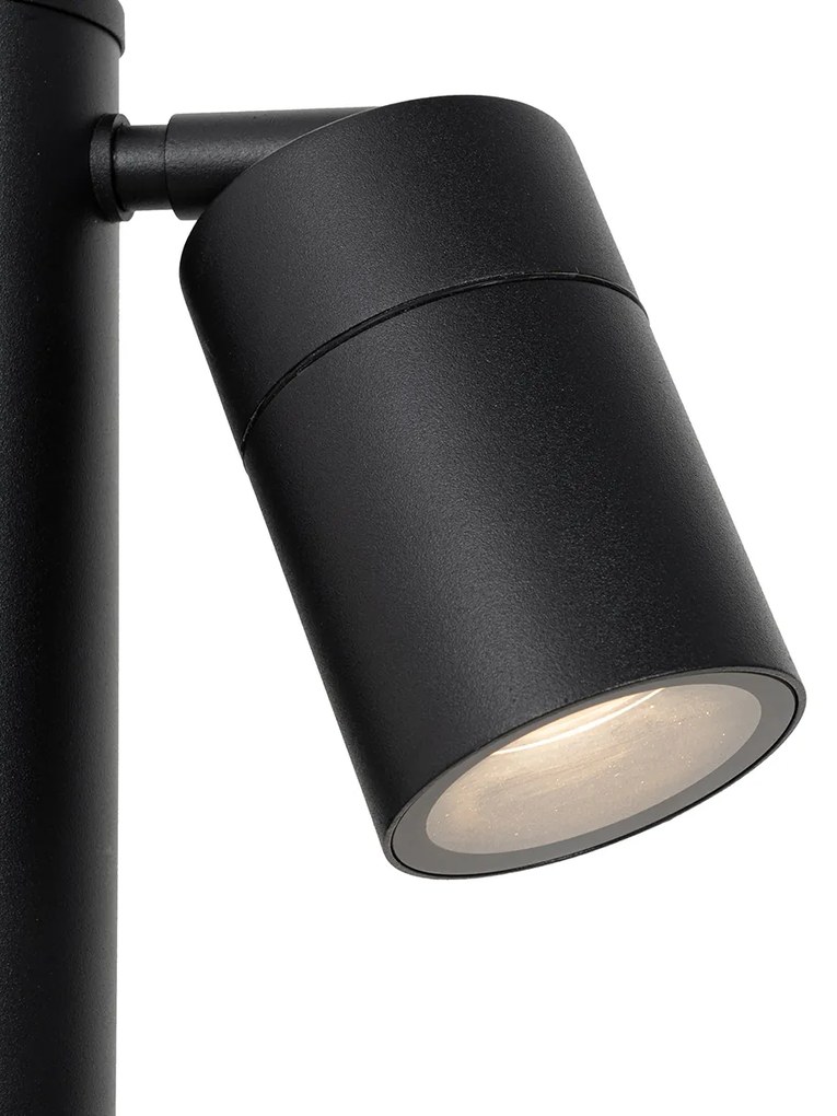 Buitenlamp zwart met grondpin en kabelmof 50cm 2-lichts IP44 - Duo Modern GU10 IP44 Buitenverlichting