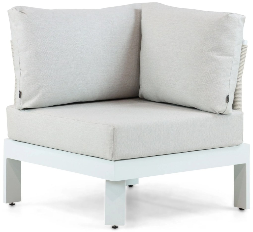 Hoek loungeset 5 personen Aluminium Wit Lifestyle Garden Furniture Lorenzo