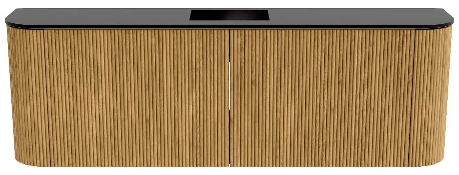 Mondiaz Joya 125cm toiletmeubel ronding links/rechts oak met wastafel faye midden zonder kraangat urban