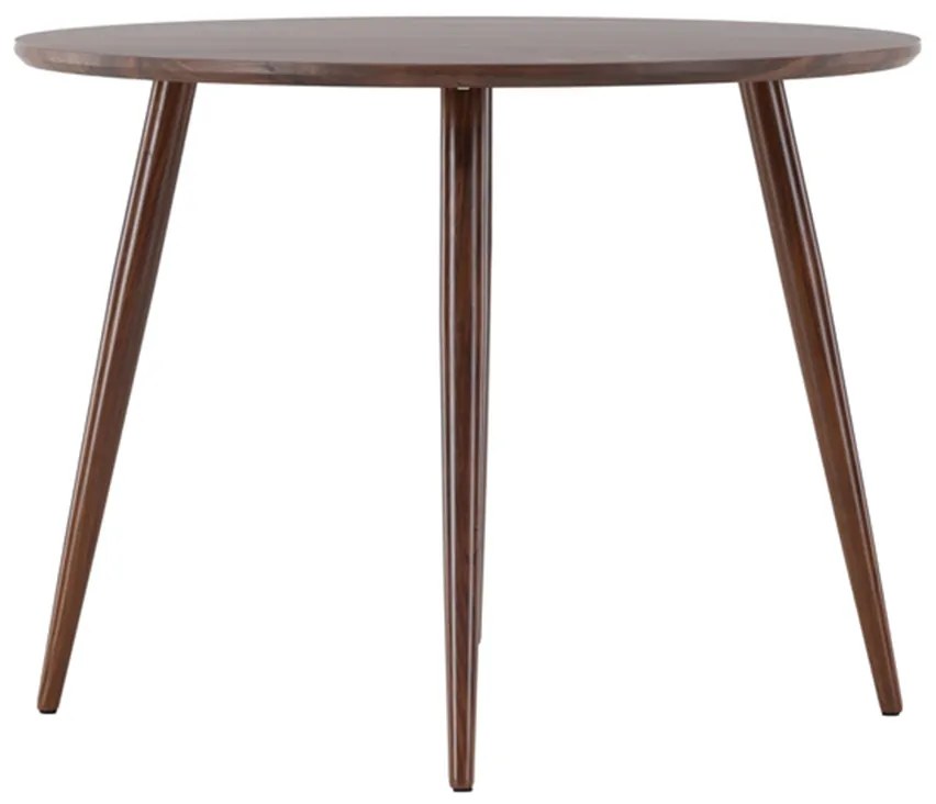 Ronde Minimalistische Eettafel Bruin - 100 X 100cm.