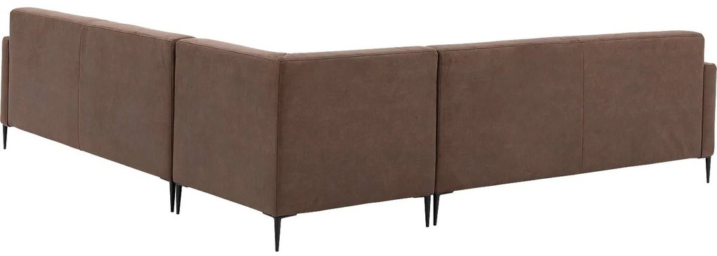 Goossens Key West bruin, micro leer, 3-zits, modern design