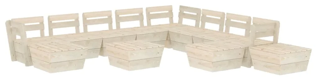 vidaXL 12-delige Loungeset pallet geïmpregneerd vurenhout