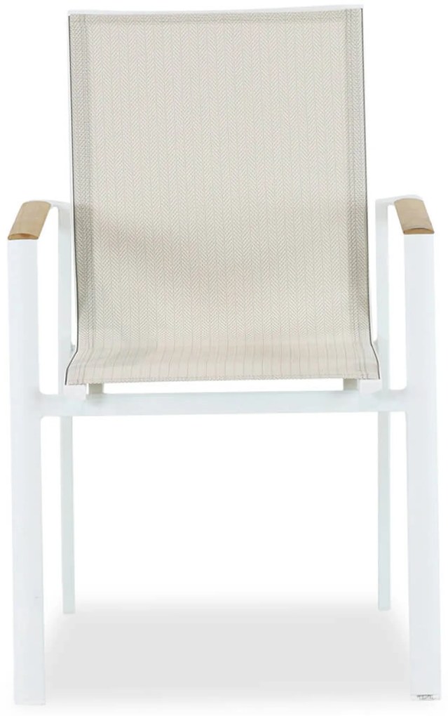 Picknick Set 6 personen 260 cm Aluminium/textileen Wit Lifestyle Garden Furniture Fiora/Los