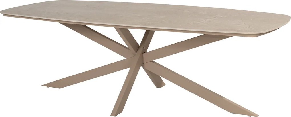 4 Seasons Fabrice tuinset 7-delig - Prado tuintafel 240x105 cm - ceramic sabbia latte