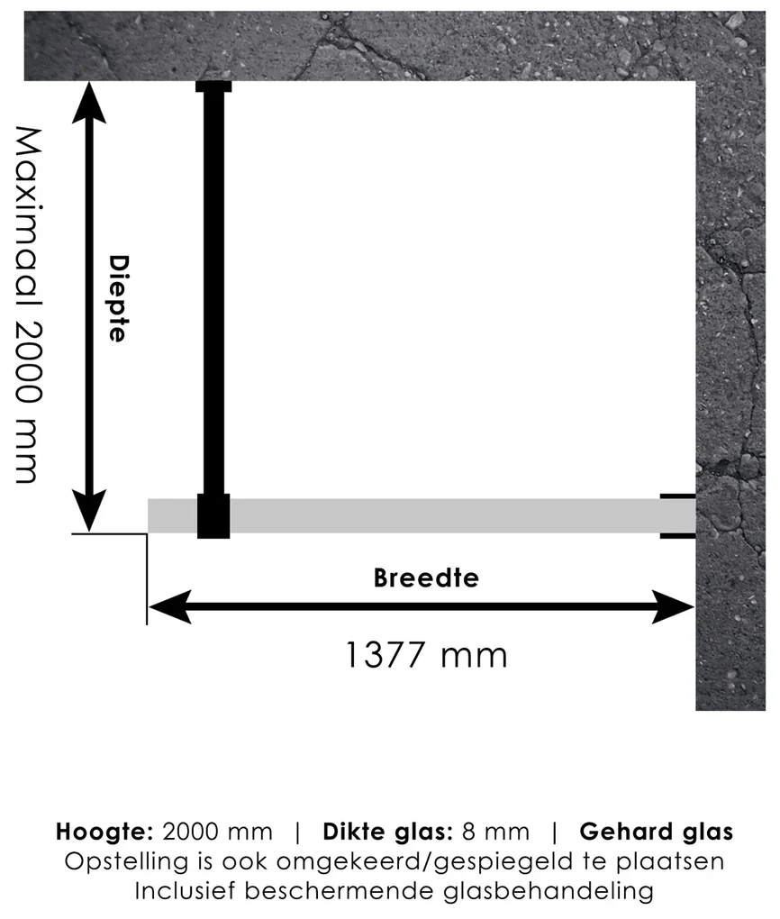 Brauer JC profielloze inloopdouche 140cm goud geborsteld
