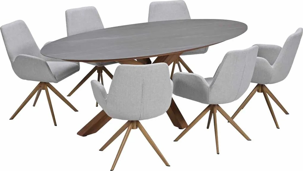 Garden Impressions Amalia tuinset draaibaar 7-delig - Scot tuintafel 230x115 cm