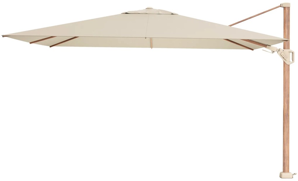 Platinum Challenger rechthoek zweefparasol T2 Premium - 2,6 x 3,5 m. - Champagne Teak