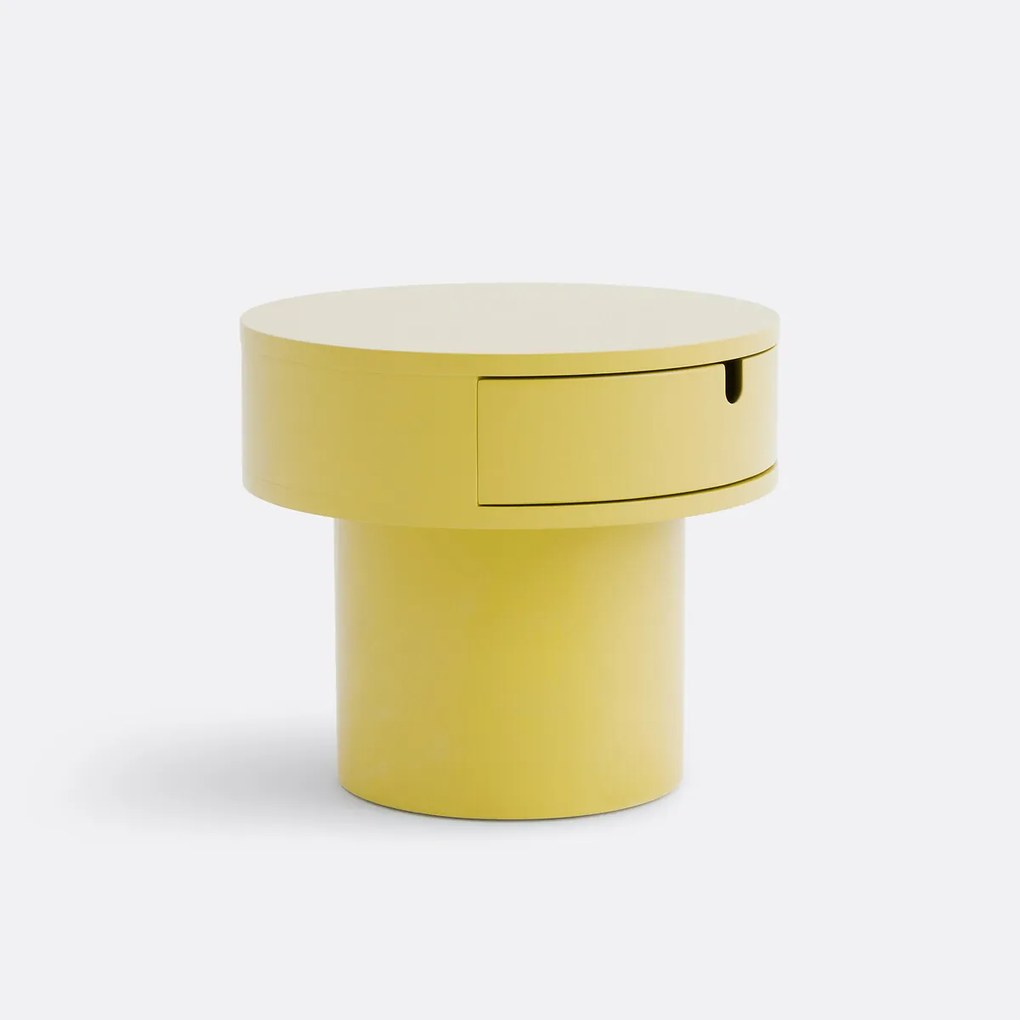 Gelakt nachtkastje met 1 lade, Tamita