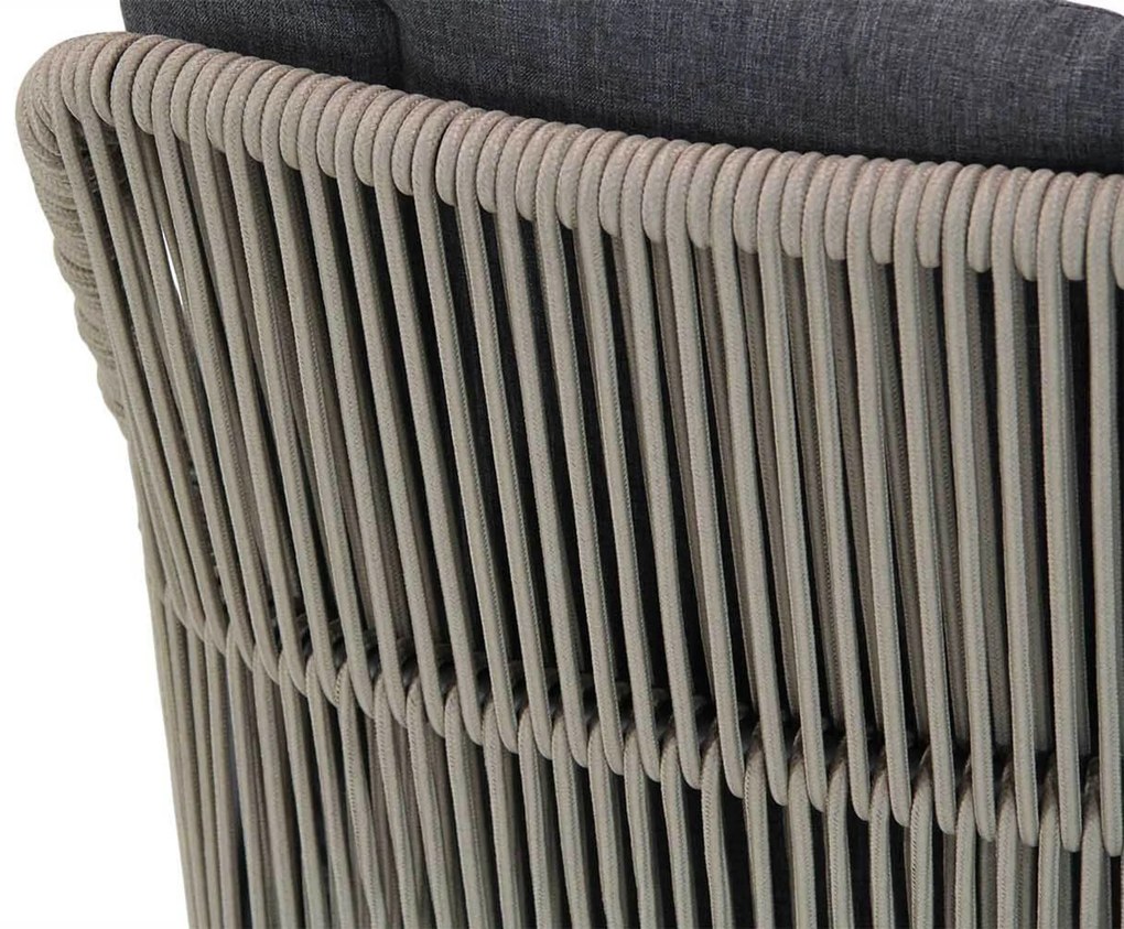 Tuinset 4 personen 90 cm Aluminium/rope Taupe Lifestyle Garden Furniture Verona/Mateo