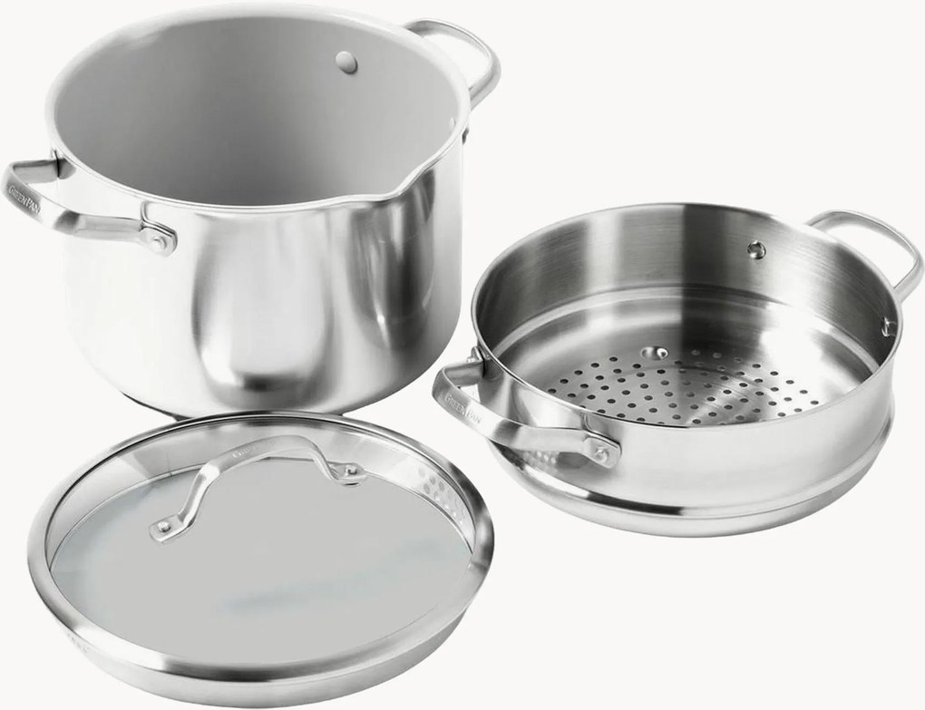 Braadpan Venice Pro met stoominzet en deksel