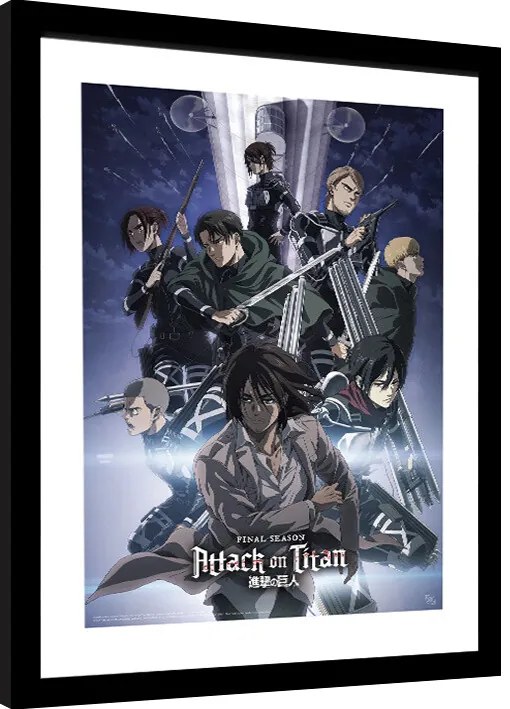 Ingelijste poster Attack on Titan - S4 key art 2