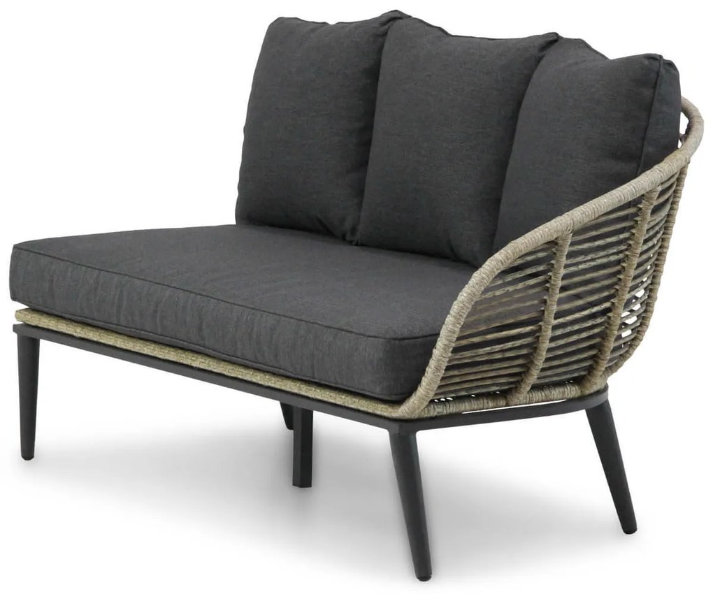 Hoek loungeset 4 personen Aluminium/wicker Taupe  Coco Coco Leonardo