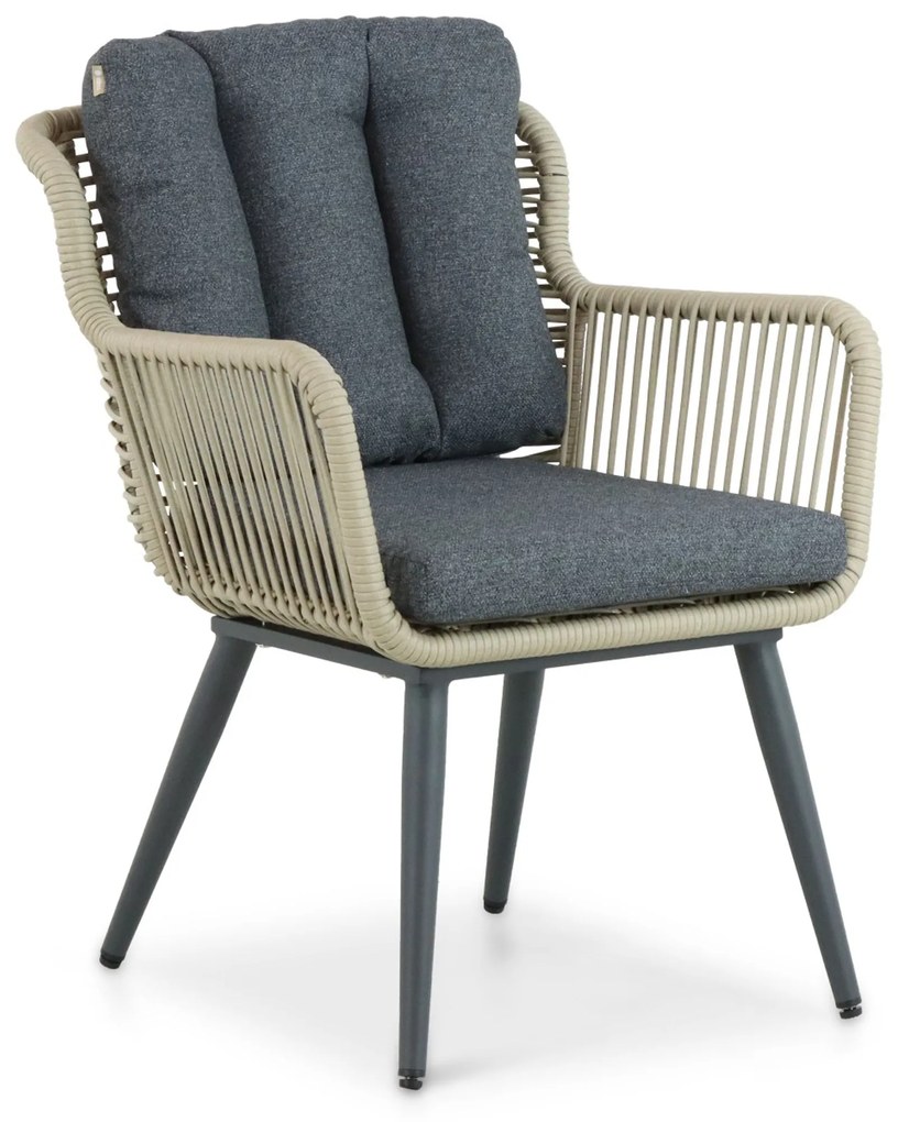 Tuinset 8 personen 300 cm Aluminium/wicker Grijs Coco Custa/Weave