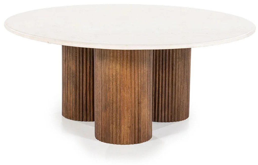 Eleonora Xavi Ronde Salontafel Creme Marmer - 90 X 90cm.