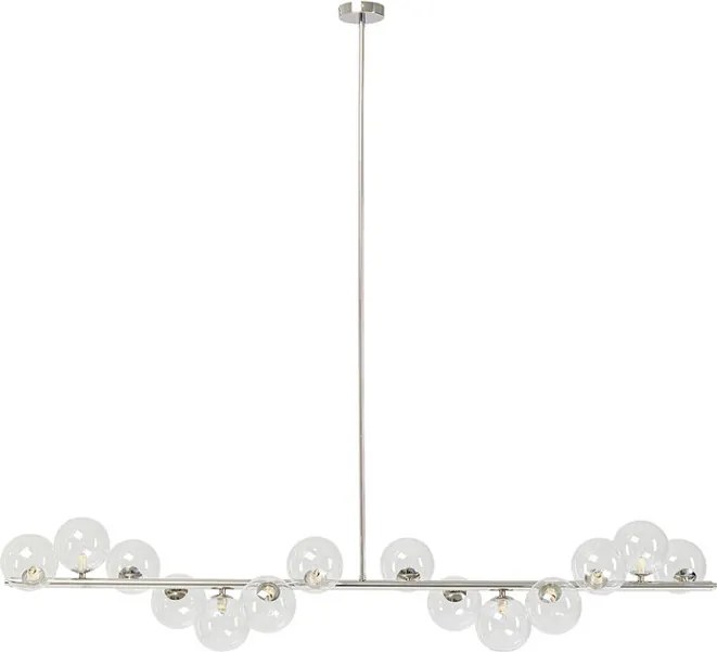 Hanglamp Breed Met Glazen Bollen Chroom