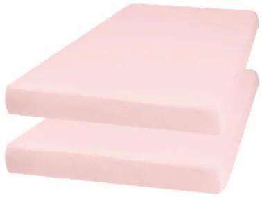 Jersey hoeslaken 2-pack roze