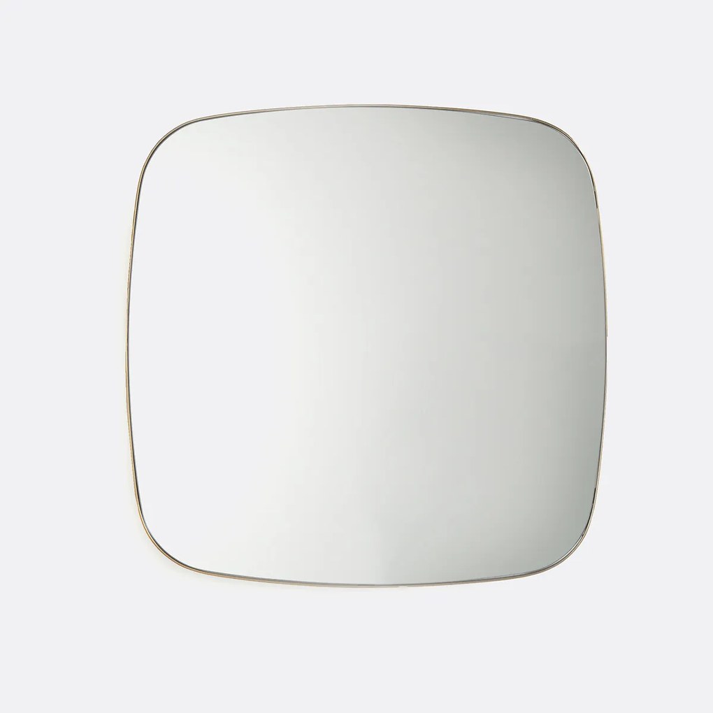 Vierkante spiegel in staalmetaal 60x60 cm, Iodus