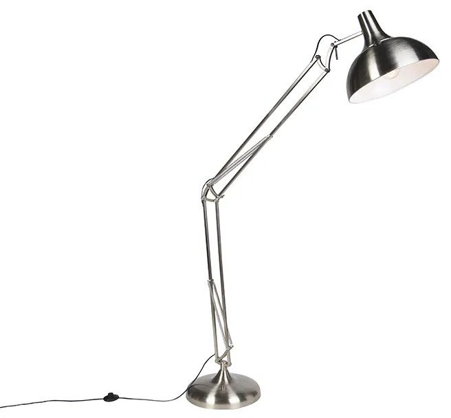 Smart vloerlamp staal incl. Wifi A60 - Hobby Retro E27 rond Binnenverlichting Lamp