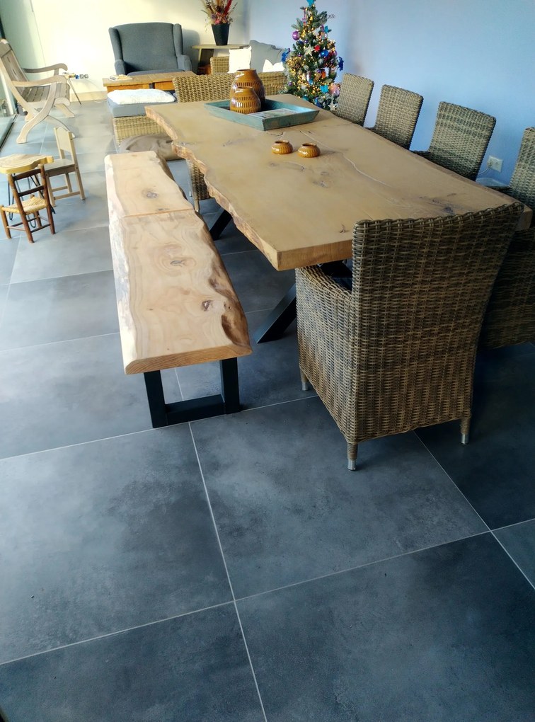 Vloertegel 60x60 Cm Betonlook Antraciet DC90