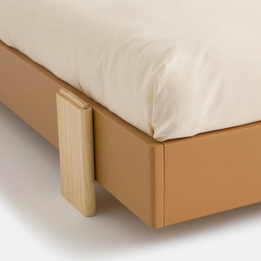 Bed met boxspring, stapelbaar, massief grenen, PYLA