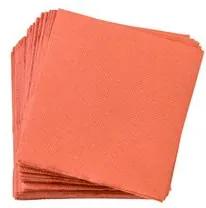 SOFT UNI Set van 50 servetten oranje B 19 x L 19 cm