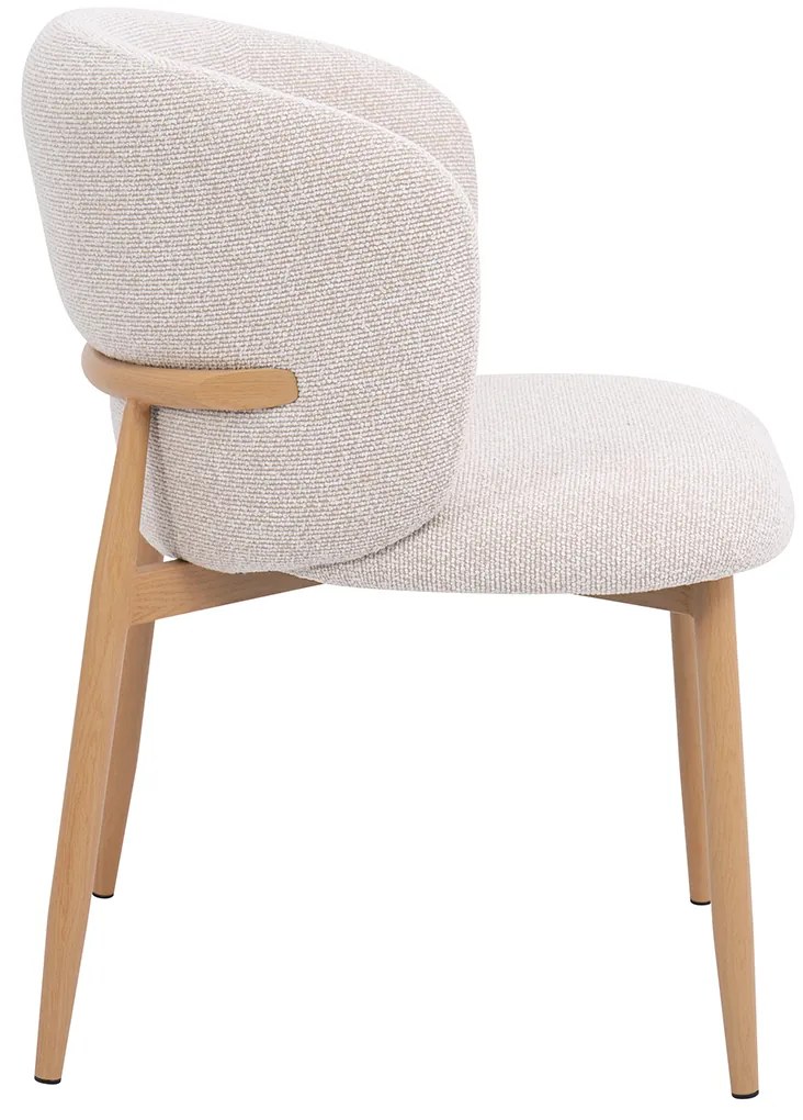 Eiken Eetkamerstoel Met Ronde Rug Creme
