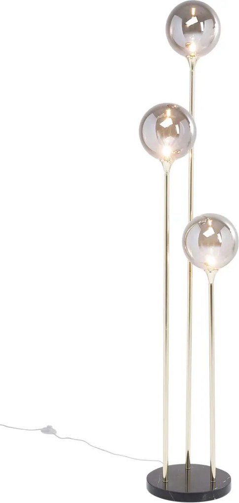 Gouden Vloerlamp Met Glas