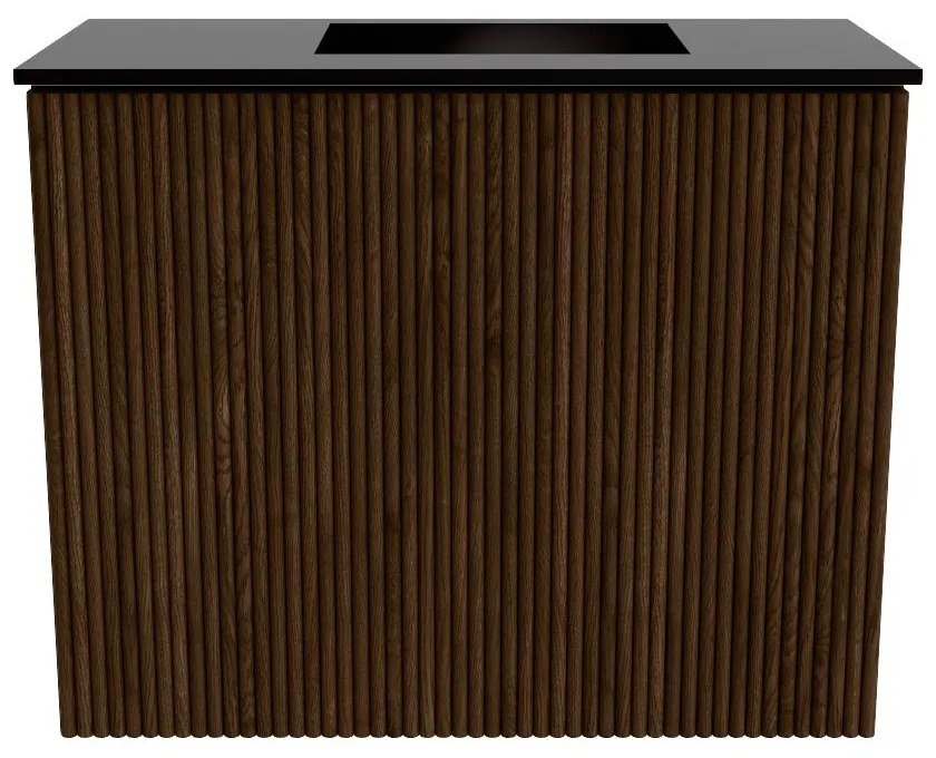 Mondiaz Joya 50cm toiletmeubel walnut met wastafel faye rechts zonder kraangat urban