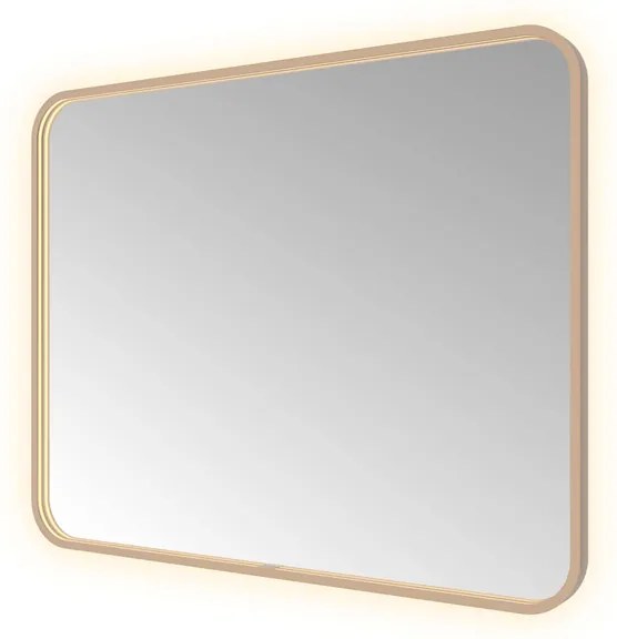 Hotbath &MORE Spiegel direct en indirect LED color changing spiegelverwarming met afstandsbediening Geborsteld koper PVD SSQ180BCP